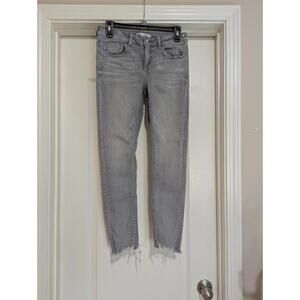 Women's Zara Grey Wash Distressed Jeans Size 6 Pre-owned Exce Low Rise Skinny